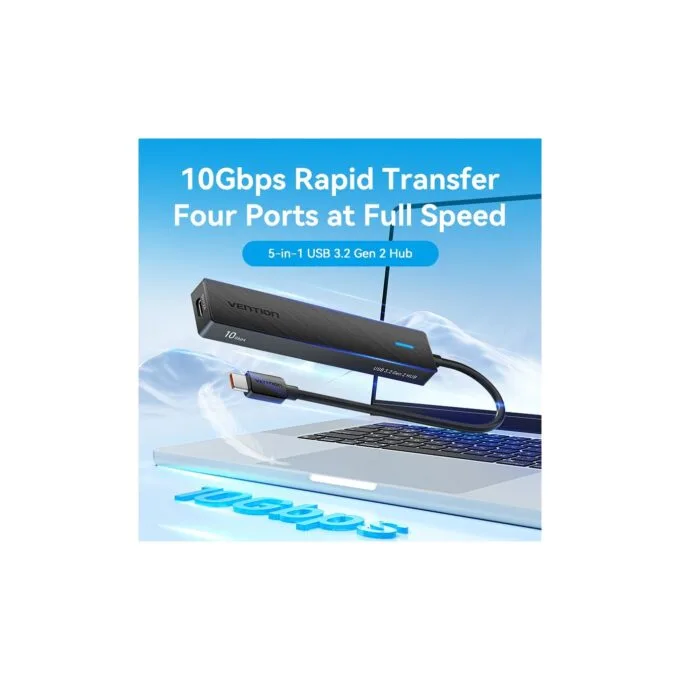 Vention CHYBB USB-C Hub 2xA 2xC 3.2 Gen2 10Gbps + PD Port — image 4