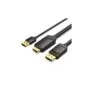Vention Converter - ABJBH - HDMI to Displayport + USB power 2.0m