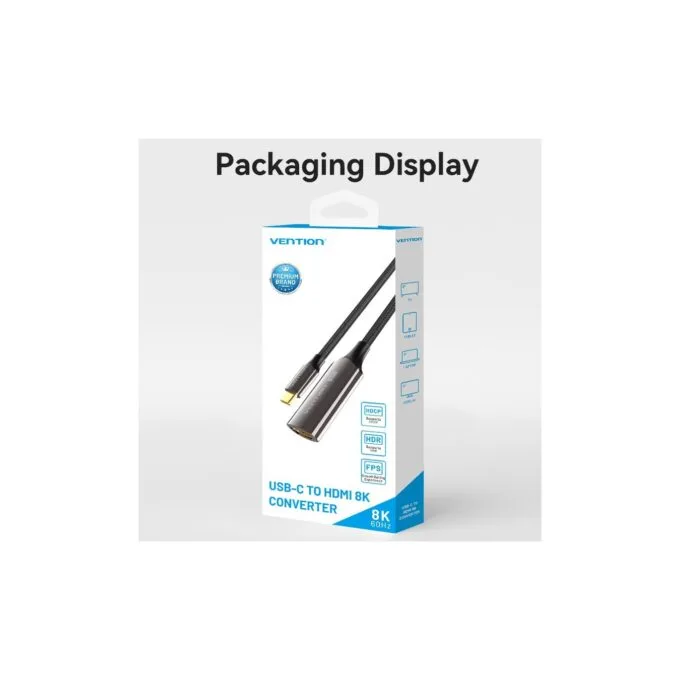 Vention Converter USB-C to HDMI Adaptor - CRDBC - 0.25m 8K60Hz Metal — image 3
