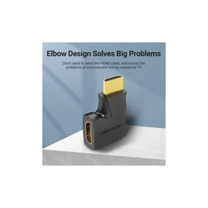 Vention HDMI Adaptor - AIPB0 - 90 Degree Vertical Flat 4K60Hz — image 3