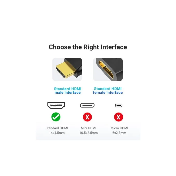 Vention HDMI Adaptor - AIPB0 - 90 Degree Vertical Flat 4K60Hz — image 7