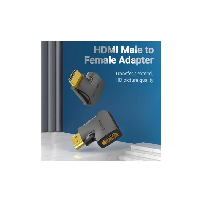 Vention HDMI Adaptor - AIQB0 - Male to Female 270 Degree Vertical Flat 4K60Hz — image 2