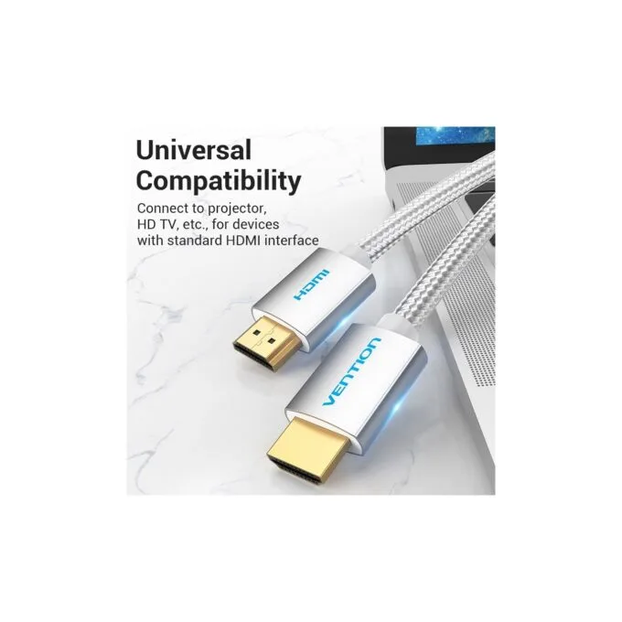 Vention HDMI Cable - AABIH - HDMI Cable 2.0 4K60Hz Braided 2.0m Silver — image 9