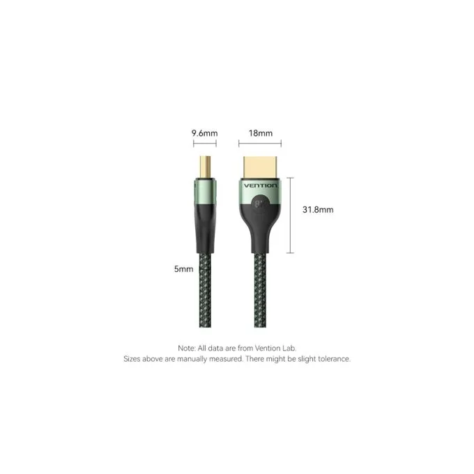 Vention HDMI Cable - ALOGG - HDMI Cable 2.1 8K60Hz Braided Ultra Thin 1.5m — image 3