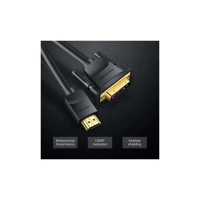 Vention HDMI Cable to DVI - ABFBJ - HDMI to DVI 24+1 BiDirection 5.0m — image 2