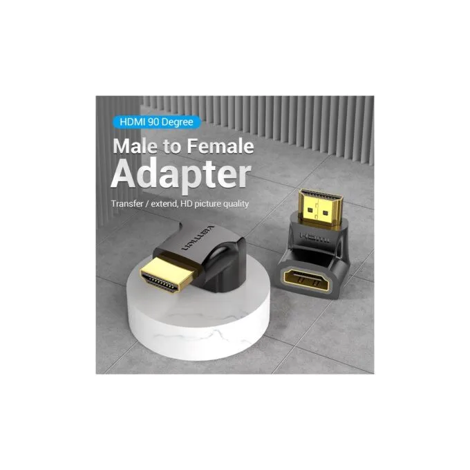 Vention HDMI Right Angle Adaptor Male to Female 90 Degree 4K60Hz AIOB0 — image 2