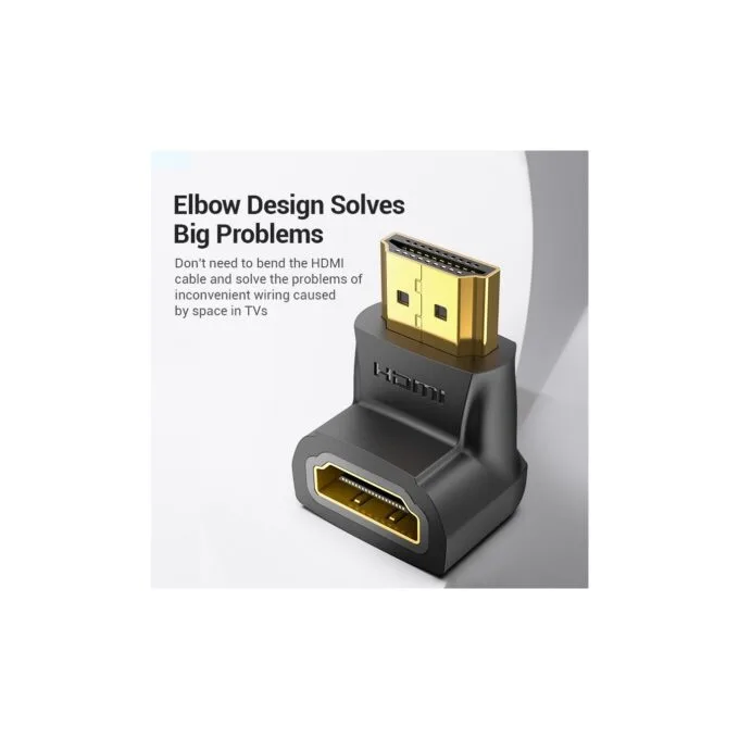 Vention HDMI Right Angle Adaptor Male to Female 90 Degree 4K60Hz AIOB0 — image 3
