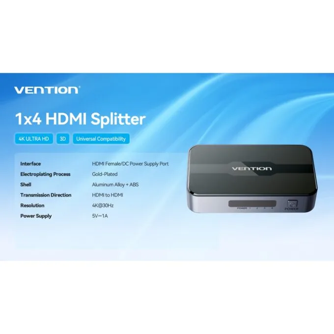 Vention HDMI Splitter - A12B0-EU - 4-Port 4K — image 2
