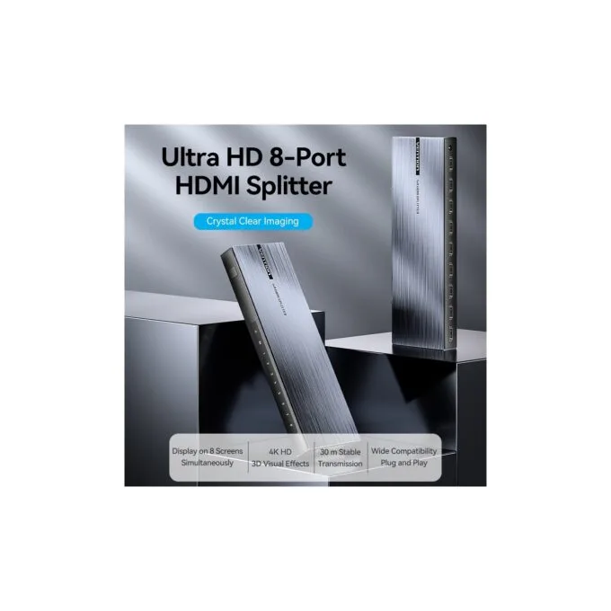 Vention HDMI Splitter - AKQB0-UK - 8-Port 4K 1.4 with UK PSU — image 2