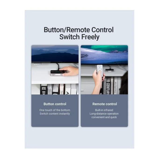 Vention HDMI Switch - AFOH0 - 3-Port 4K 2.0 w Remote Control — image 12