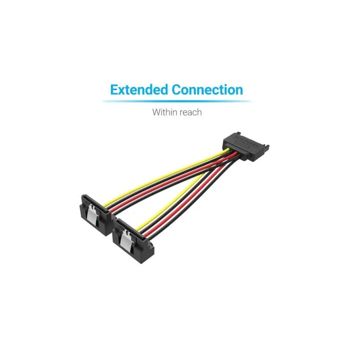 Vention IT Cable SATA 15P M to 2x15P F Power Splitter - KDBBB - 0.15m — image 3