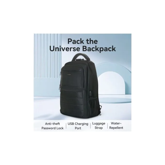 Vention KRKB0 Backpack 15.6'' Water-Repellent USB & Lock Black — image 4