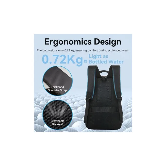 Vention KRKB0 Backpack 15.6'' Water-Repellent USB & Lock Black — image 9