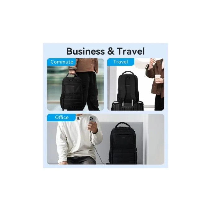 Vention KRKB0 Backpack 15.6'' Water-Repellent USB & Lock Black — image 10