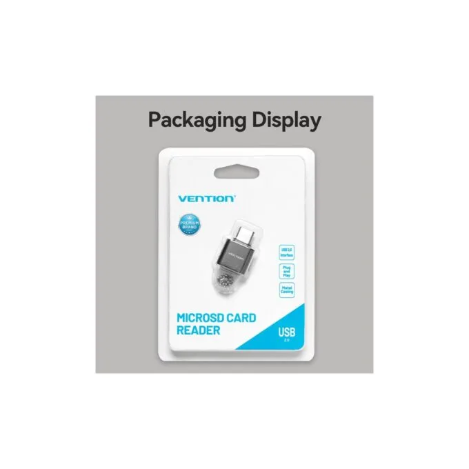 Vention Metal USB-C Card Reader for Micro SD Cards - CLMH0 - Metal USB-C Card Reader for Micro SD Cards — image 2