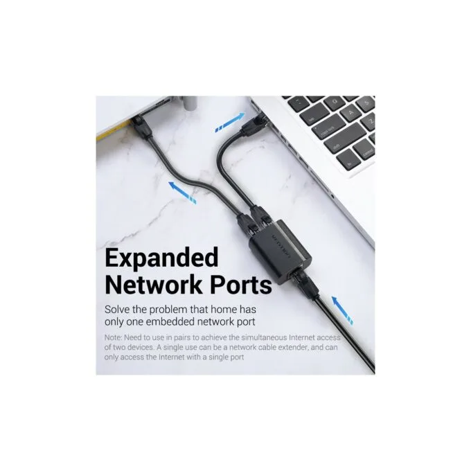Vention Network Adapter - IPTB0 - 1 to 2 RJ45 Splitter — image 3