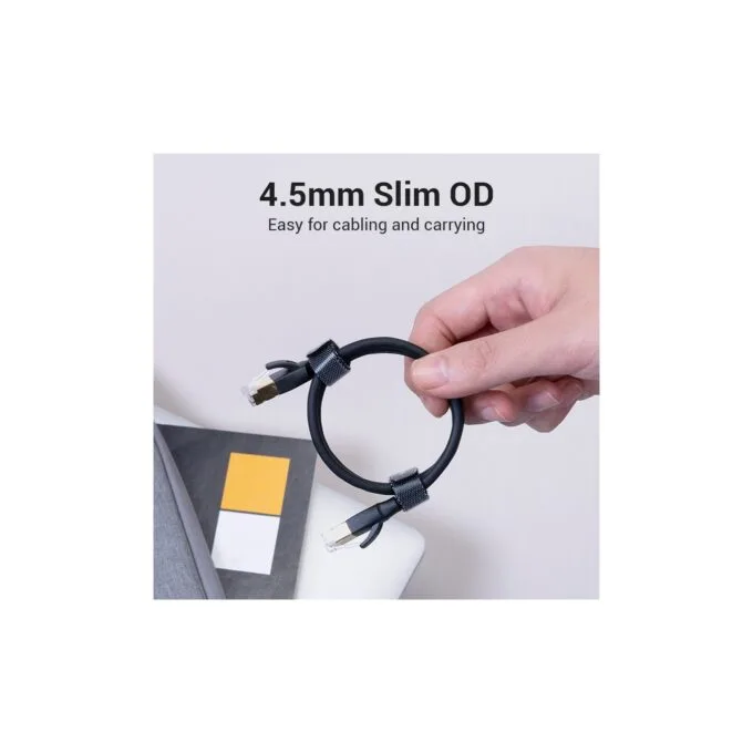 Vention NETWORK Cable CAT8 SFTP Slim 0.5m Black - IKIBD - CAT8 SFTP Slim 0.5m Black — image 3