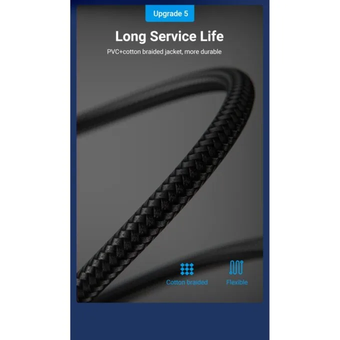 Vention Network Cable - IKGBJ - CAT8 SFTP Braided 5.0m Black — image 8