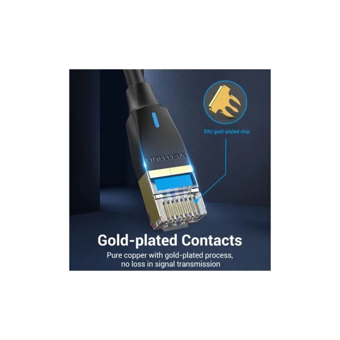 Vention NETWORK Cable - IKIBJ - CAT8 SFTP Slim 5.0m Black — image 6