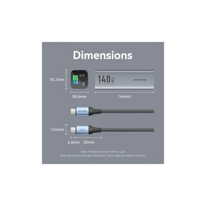 Vention Powerbank 27000mAh 140W 3xUSBC+USB-A - FHVH0 - 27000mAh 140W 3xUSBC+USB-A — image 20