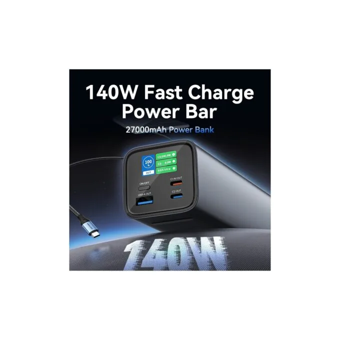 Vention Powerbank 27000mAh 140W 3xUSBC+USB-A - FHVH0 - 27000mAh 140W 3xUSBC+USB-A — image 5
