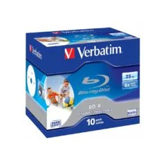 Verbatim BD-R 25GB 6X 10-Pack Jewel Case Printable - 43713 - BD-R 25GB 6X 10-Pack Jewel Case Printable