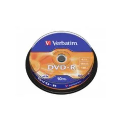 Verbatim DVD-R - 43523 - 4.7GB 16X 10-Pack Spindle Matt Silver