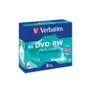 Verbatim DVD-RW 4.7GB 4X 5-Pack Jewel Case Matt Silver - 43285 - DVD-RW 4.7GB 4X 5-Pack Jewel Case Matt Silver