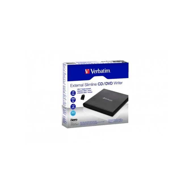 Verbatim External Slimline CD/DVD Writer USB 2.0 Black - 98938 — image 4