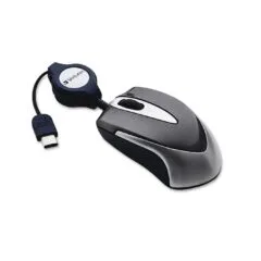 Verbatim GO MINI Wired Optical Travel Mouse - Black