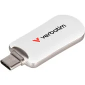Verbatim Plectra USB-C Flash Drive 256GB - Model 30230 - White, USB 3.2 Gen1, 100MB/s