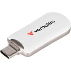 Verbatim Plectra USB-C Flash Drive 256GB - Model 30230 - White, USB 3.2 Gen1, 100MB/s