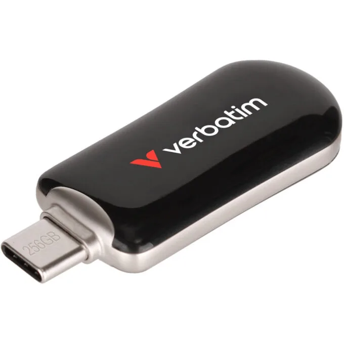 Verbatim Plectra USB-C Flash Drive - 30226 - Black, 256GB, USB 3.2 Gen 1 — image 2