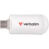 Verbatim Plectra USB-C Flash Drive - 30231 - White, 512GB, USB 3.2 Gen1, Capless