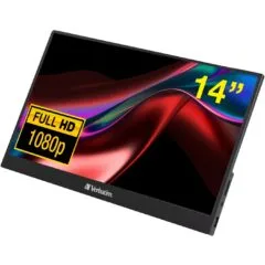 Verbatim PM-14 Portable Monitor - PM-14 - 14-inch Full HD 1080p, Slim and Lightweight