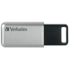 Verbatim Secure Data Pro USB Flash Drive - 16GB - USB 3.2 Gen1 (USB-A) - Silver