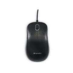 Verbatim Silent Corded Optical Mouse - Black