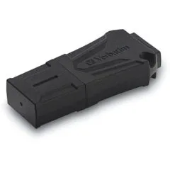 Verbatim ToughMAX USB 2.0 Flash Drive - 16GB - Black, Protective Cap with Key Ring