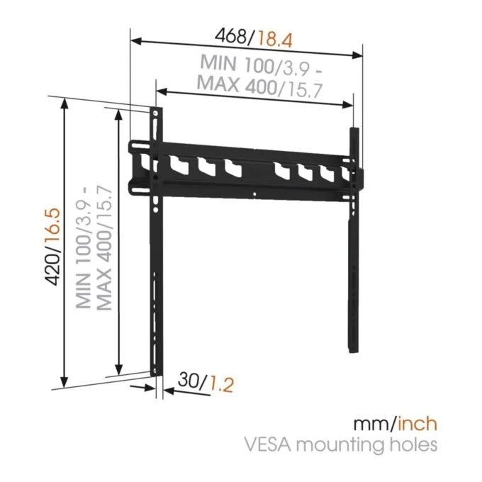 Vogels FLAT TV Wall Mount 32-65'' Fixed Black - MA3000 - FLAT TV Wall Mount 32-65'' Fixed Black — image 2