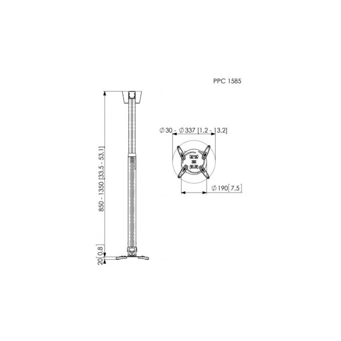 Vogels Projector Ceiling Support - PPC1585 - 15kg 85-135 — image 4