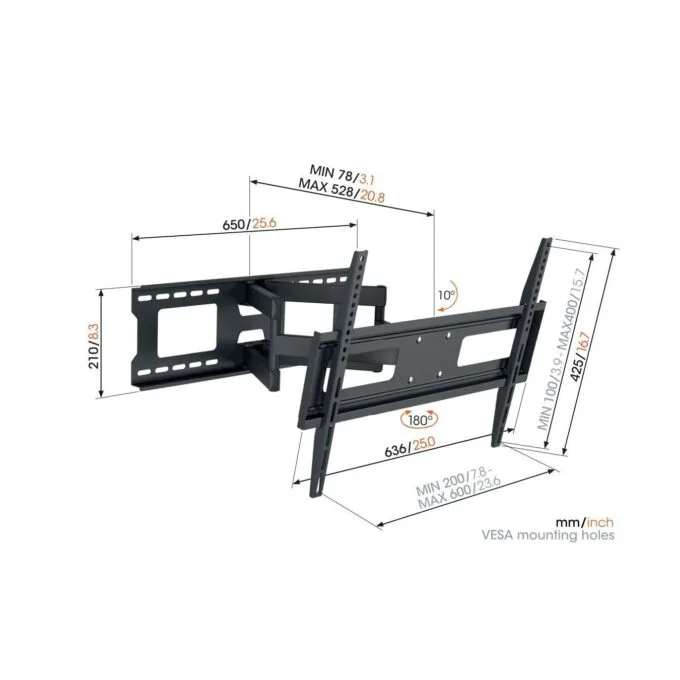 Vogels UP TV Wall Mount - MA4040 - 60x40 Turn 4 arms — image 2