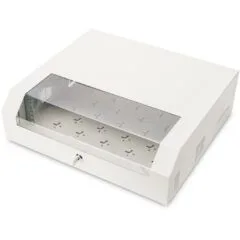 Wall-mount enclosure SOHO 3HE 145x500x475 mm Grey Slim - SOHO - Grey, 3U
