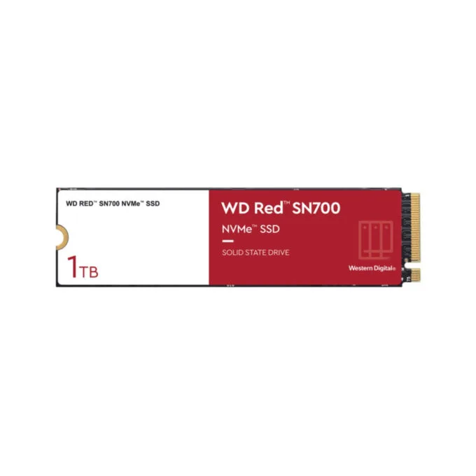 WD Red SN700 1TB M.2 2280 NVMe SSD - PCIe 3.0 x4 3430 MB/s - WDS100T1R0C — image 1