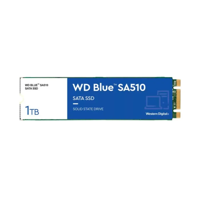 Western Digital Blue SA510 1TB M.2 2280 SSD - SATA III 6Gb/s 560 MB/s - WDS100T3B0B — image 1