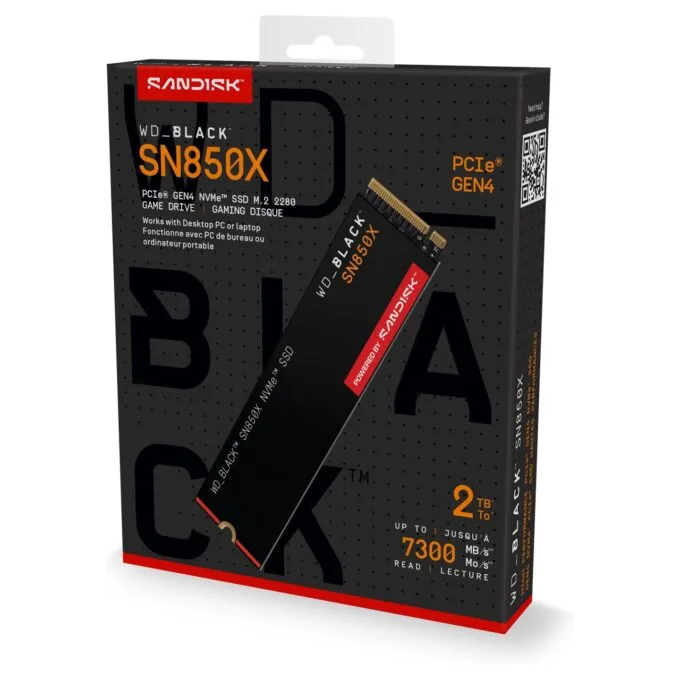 Western Digital WD Black SN850X 2TB M.2 NVMe SSD - PCIe 4.0 x4 7,300 MB/s — image 3
