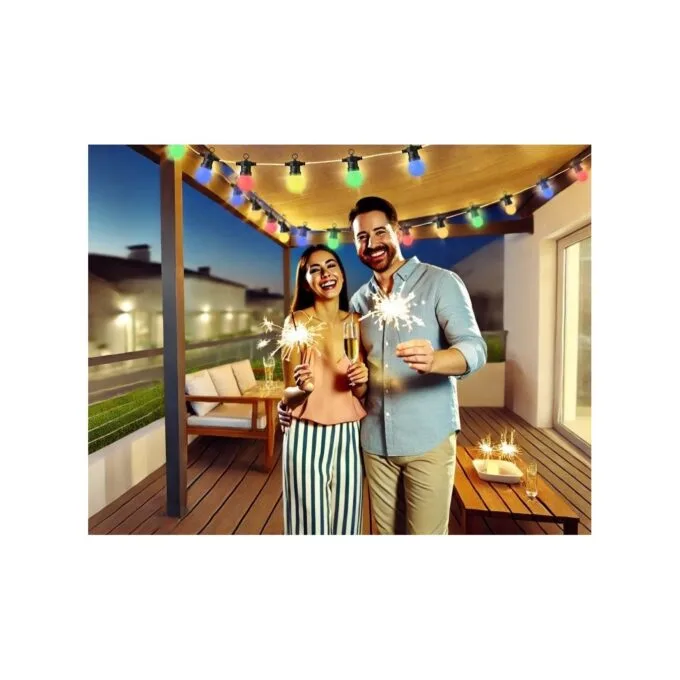 WOOX Smart LED Decorative String Light Bulbs - R5195 - IP65 RGB & CCT 9.0m Includes Remote Control — image 3