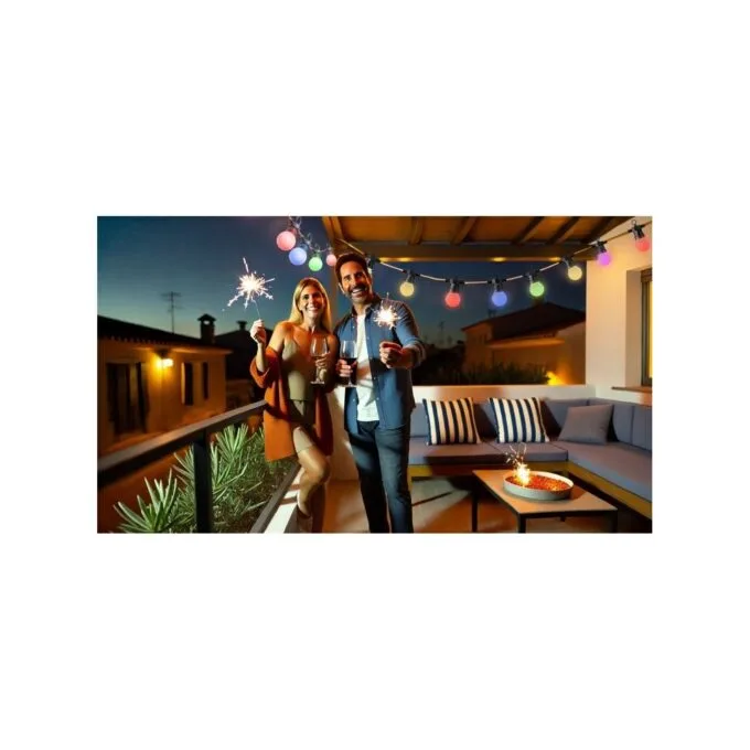 WOOX Smart LED Decorative String Light Bulbs - R5195 - IP65 RGB & CCT 9.0m Includes Remote Control — image 4
