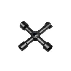 WZ0072 UNIVERSAL CROSS KEY WRENCH,TO CONTROL CABINETS AND SHUT-OFF SYSTEMS BLACK LOGILINK