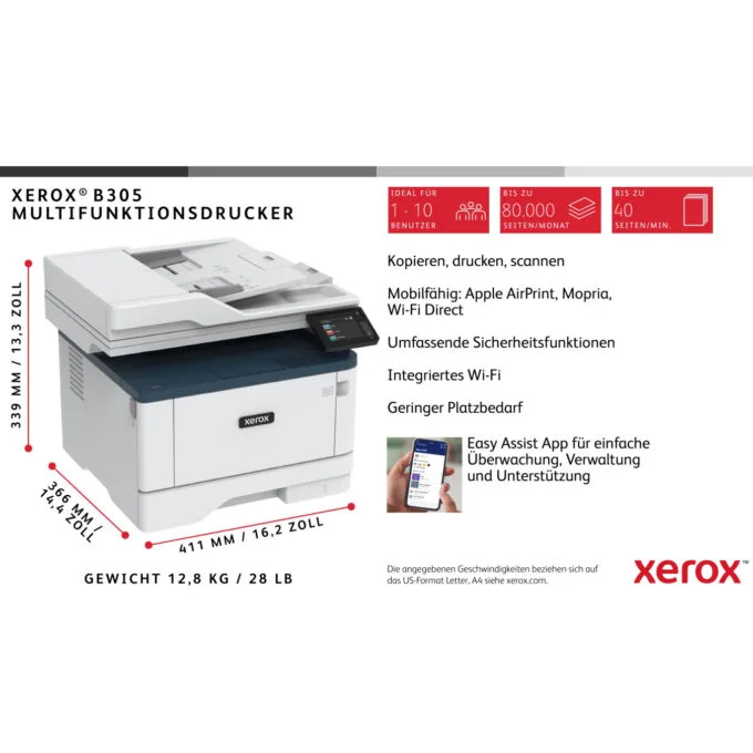 XEROX B305 MONO MULTIFUNCTION — image 18