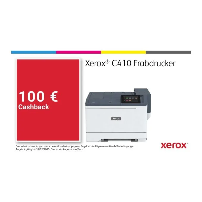 Xerox C410 Color Laser Printer A4 40 ppm LAN Duplex - C410 - Color, A4, Ethernet, Duplex — image 2